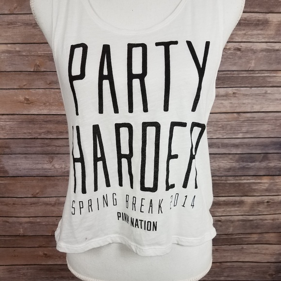 VS PINK Party Harder Spring Break 2014 Crop Tank - Picture 4 of 6